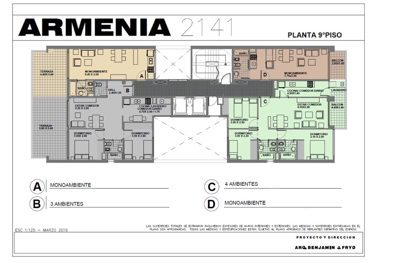 Planta 9° Piso de Armenia 2141