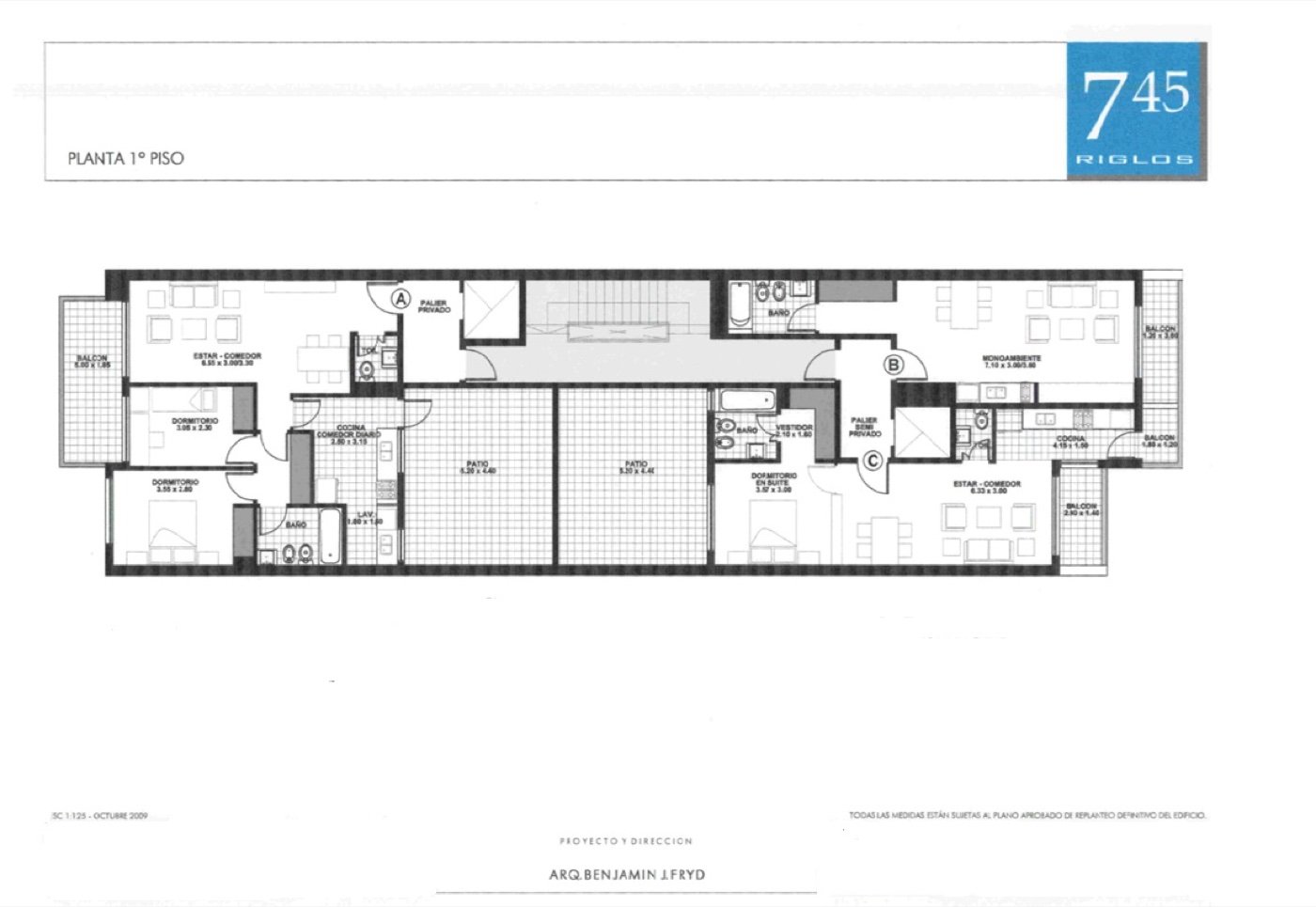 Planta 1° Piso de Riglos 745